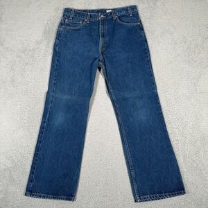 Vtg Levis Jeans Mens 36x30 (Fits 34x29) 517 Bootcut Denim Dark Wash Fade Blue